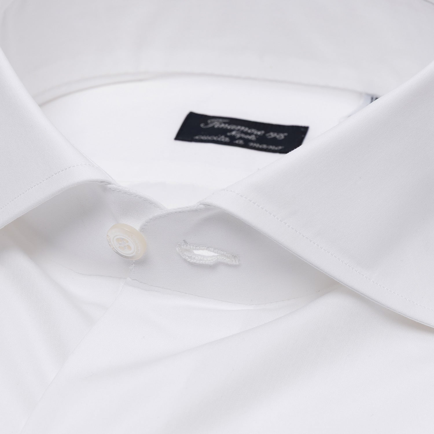 White Shirt "Poplin Alumo" with Double Cuff made of pure Cotton - Collo Eduardo